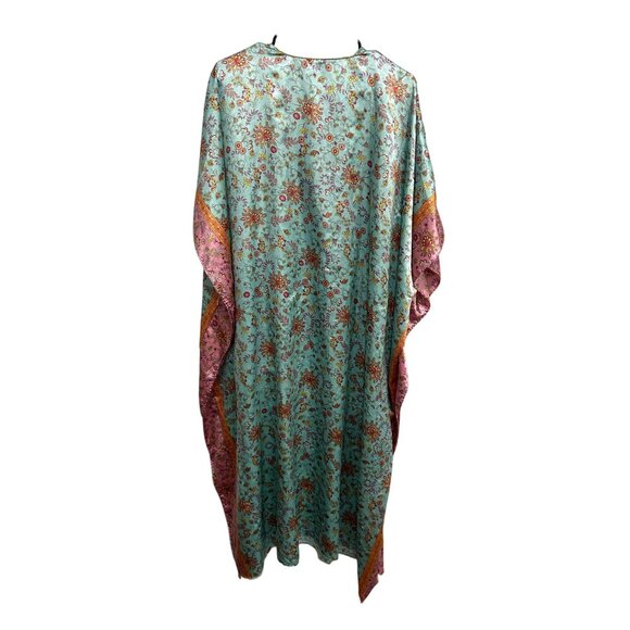Winlar Womens Floral Caftan One Size Fits Most Polyester Lightweight Boho Roper - Picture 2 of 10